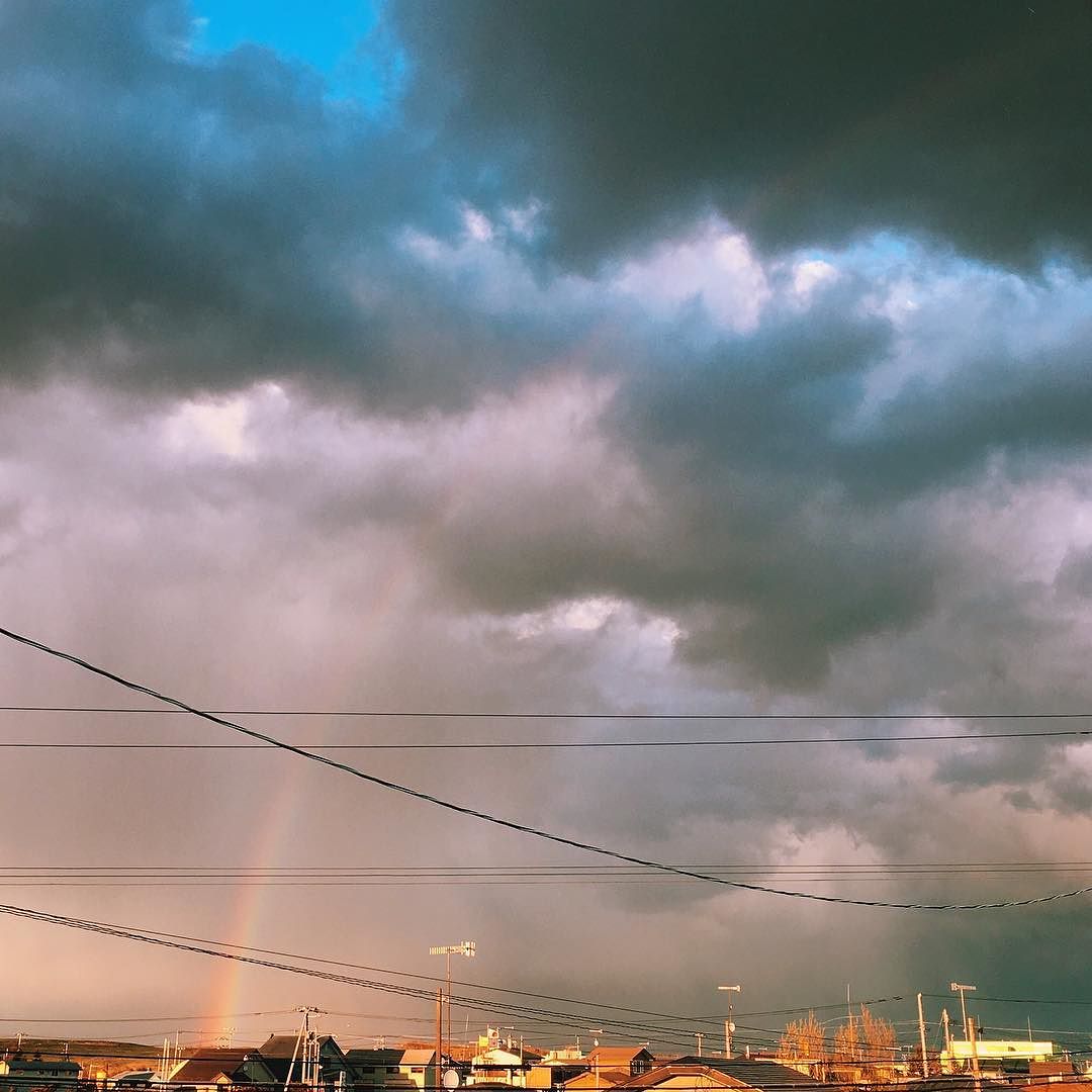 p.m.6:02 🌈 #sorapetitcc #sunset #iphonephotog raphy #vscocam #landscape #kao_ombetsu #iphonese #reco_ig #pics_jp #風景写真 #rainbow