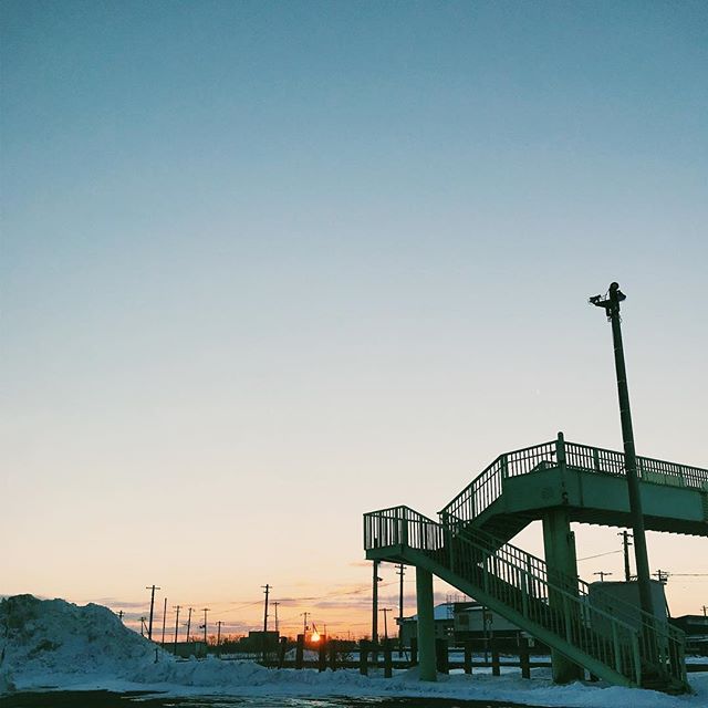 2019.2.14 -19.1℃ #kao_sora 寒いけど空は美しい。 * ** #iphone7 #vscocam #sorapetitcc #igersjp #reco_ig #landscape #風景写真 #kao_ombetsu #morning #sunrise