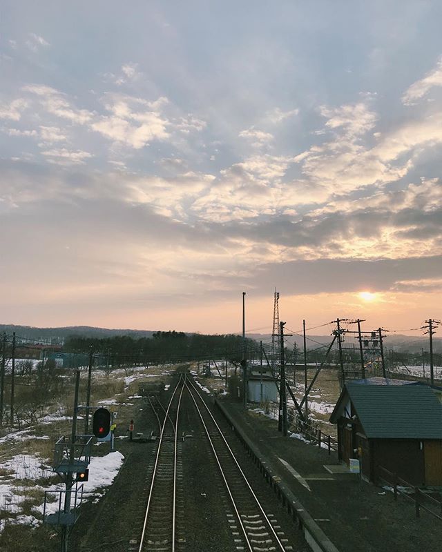 #iphone7 #vscocam #igersjp #reco_ig #landscape #風景写真 #kao_ombetsu #chokubetsustation #直別駅 #sorapetitcc #sunset